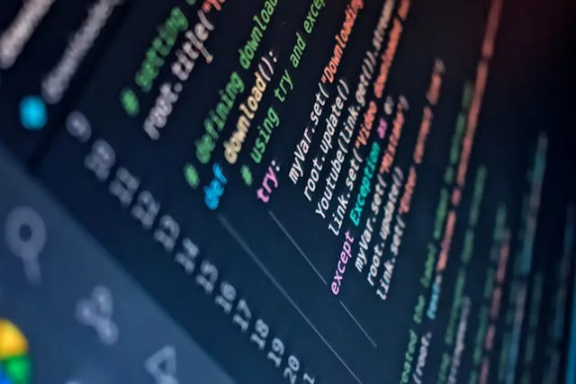 A line of code on a computer screen